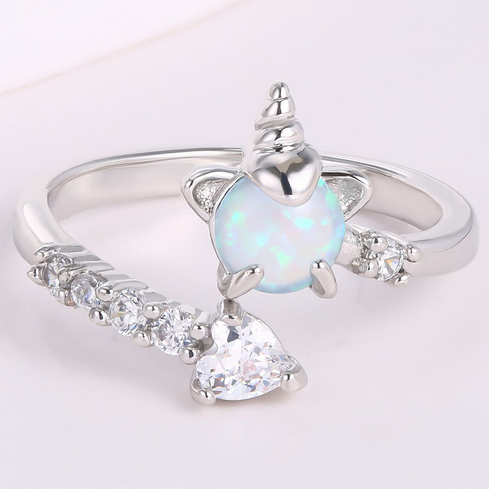 Pozlátený Zliatinový Prsteň s Bielym Emporia® Krištáľom