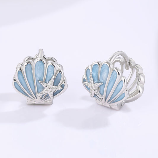 Pozlátené Zliatinové Náušnice s Modrým Emporia® Krištáľom