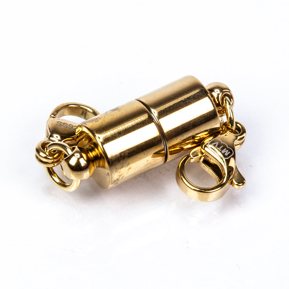 Strieborný magnetický zámok pozlátený žltým zlatom