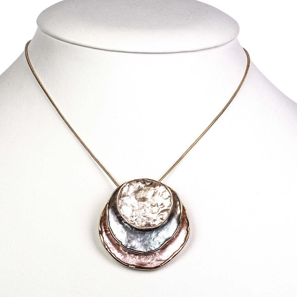 Pozlátené Zliatinové Sada s so Smaltom ( Náhrdelník+Náušnice+Prívesok )