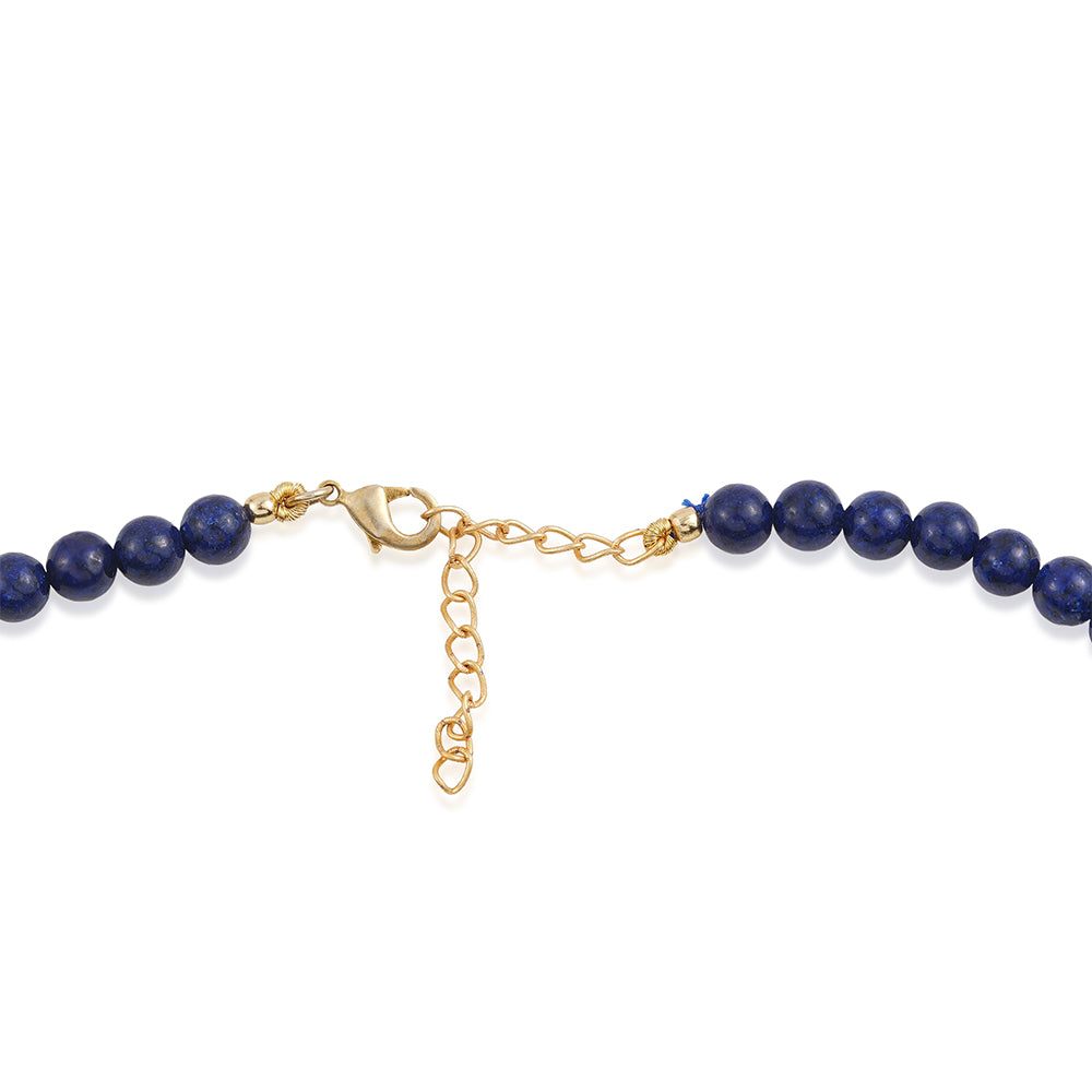 Pozlátený Zliatinový Náhrdelník s Lapisom Lazuli
