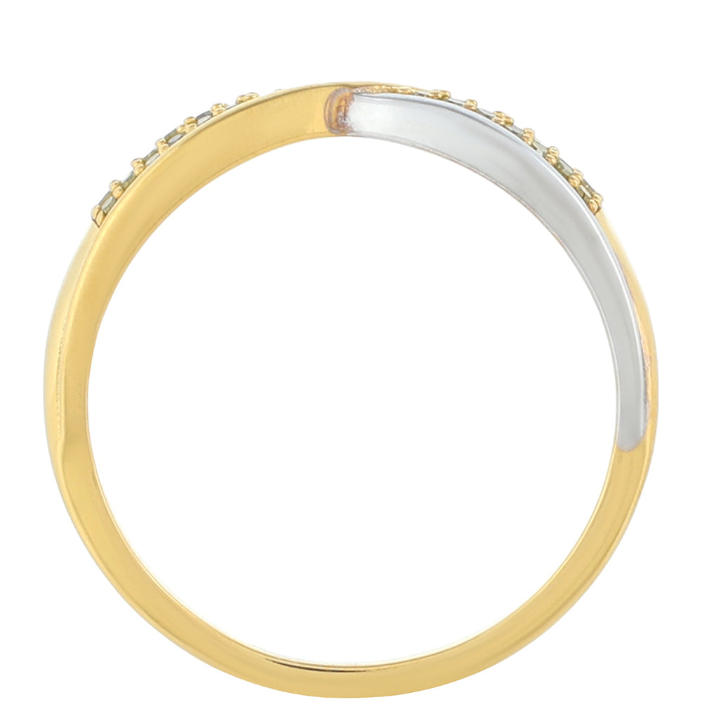 Pozlátený Prsteň s Verónsky zelený diamantom