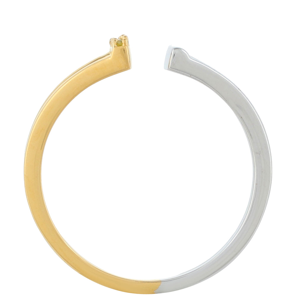 Pozlátený Prsteň s Verónsky zelený diamantom