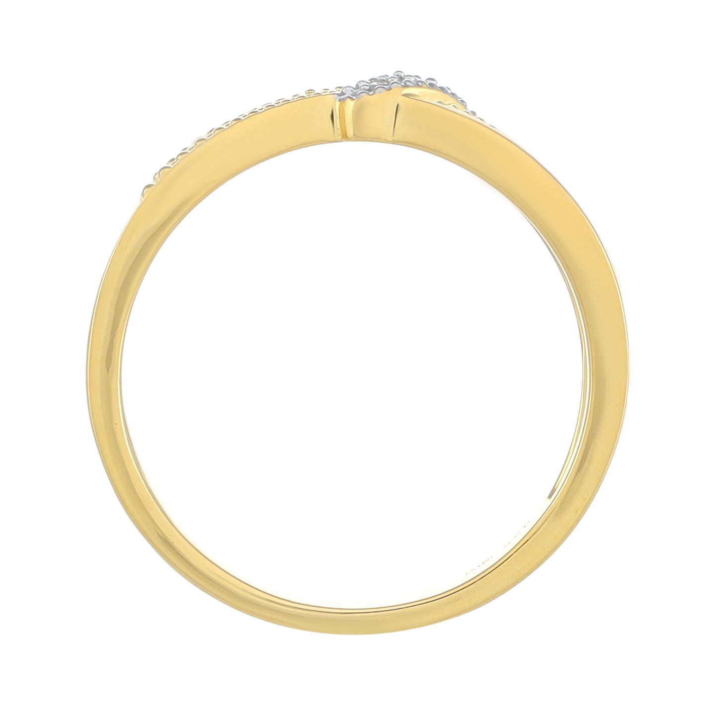 Pozlátený Strieborný Prsteň s Bielym Diamantom