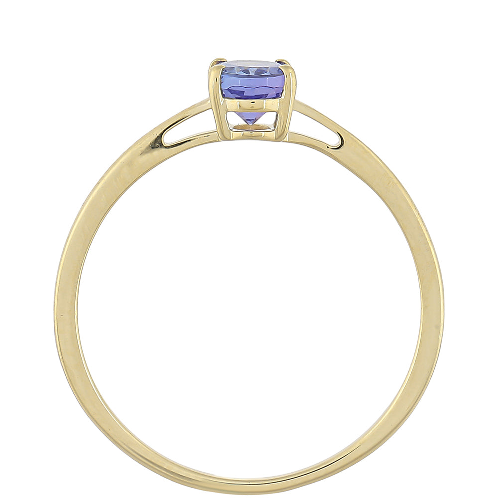 Zlatý Prsteň s AAA Tanzanitom