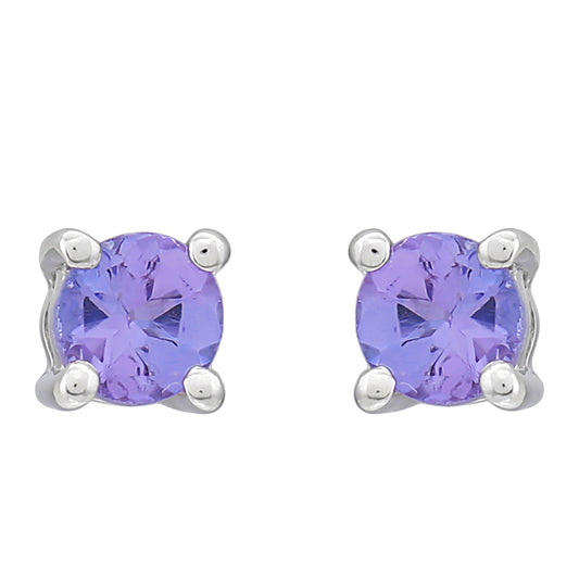 Strieborné Náušnice s AAA Tanzanitom