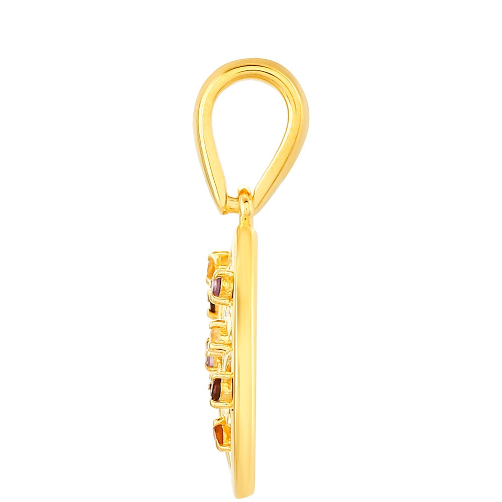 Pozlátený Strieborný Prívesok s Ametystom a Citrínom z Madeiry