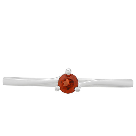 Strieborný Prsteň s Granátom