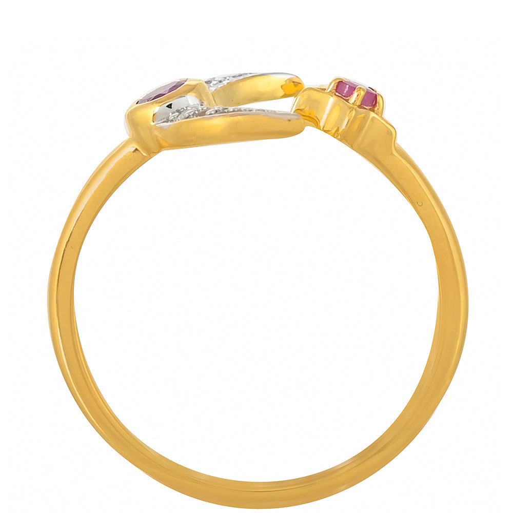 Pozlátený Strieborný Prsteň s Madagaskarským Rubínom