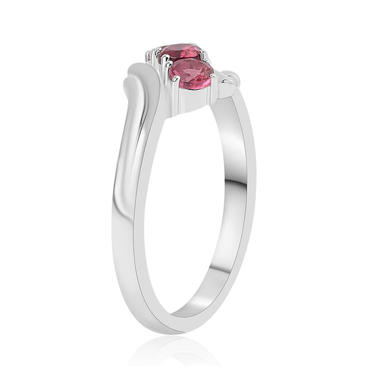 Strieborný Prsteň s Rubellitom z Cruzeira
