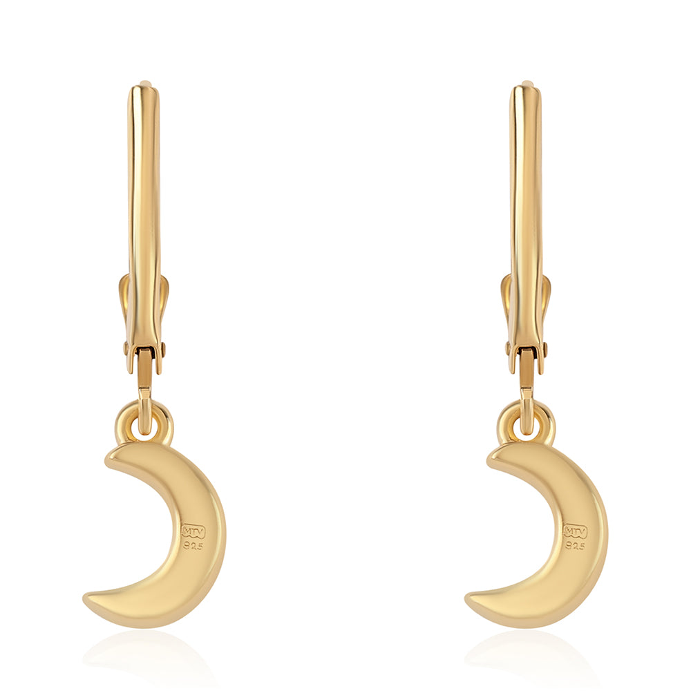 Pozlátené Strieborné Náušnice s Modrým Diamantom