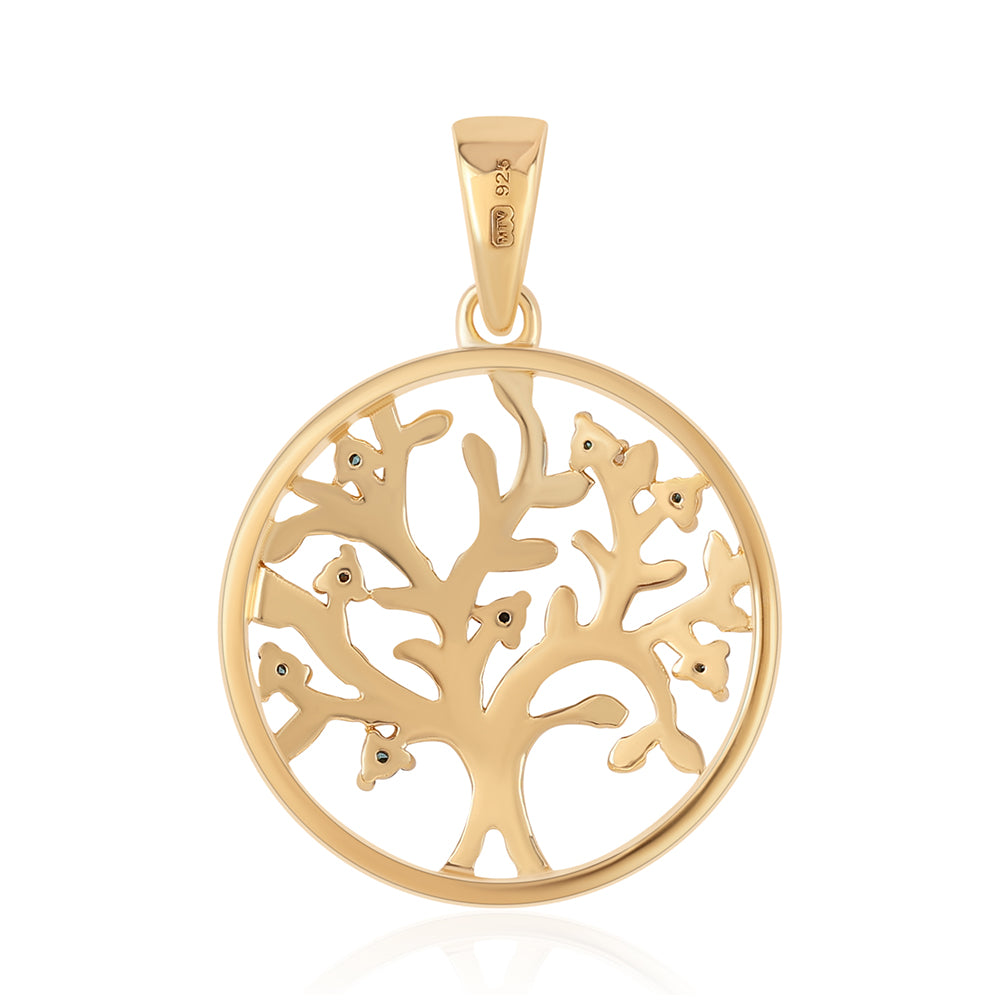 Pozlátený Strieborný Prívesok s Modrým Diamantom