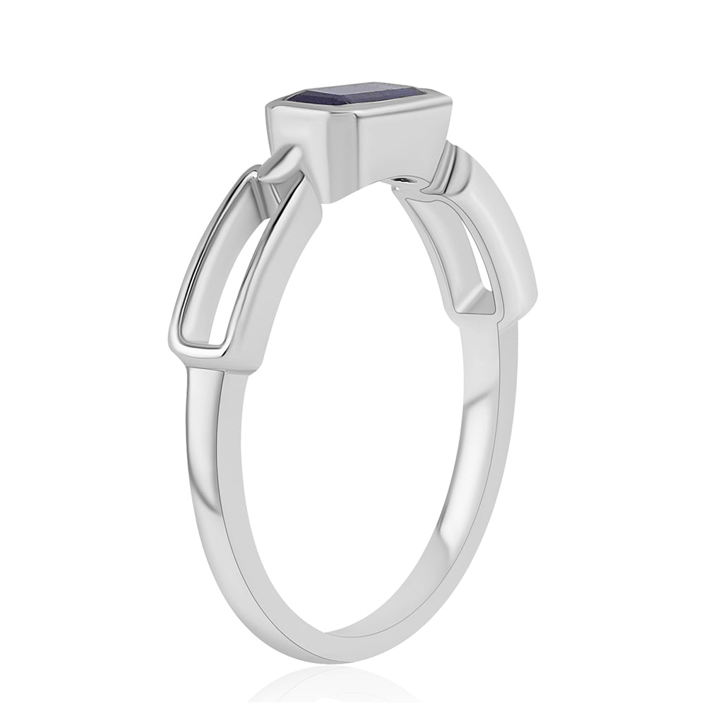 Strieborný Prsteň s Austrálskym Modrým Zafírom