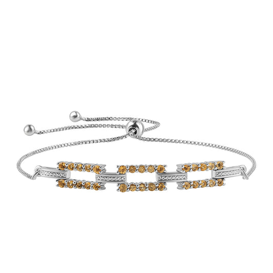 Strieborný Náramok s Citrínom