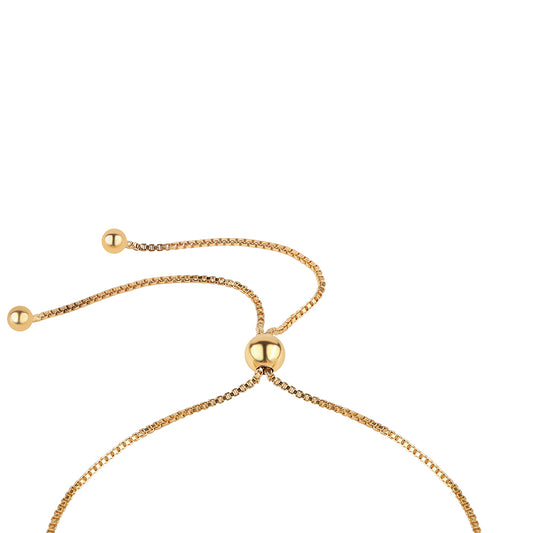 Pozlátený Strieborný Náramok s so Zeleným Diamantom