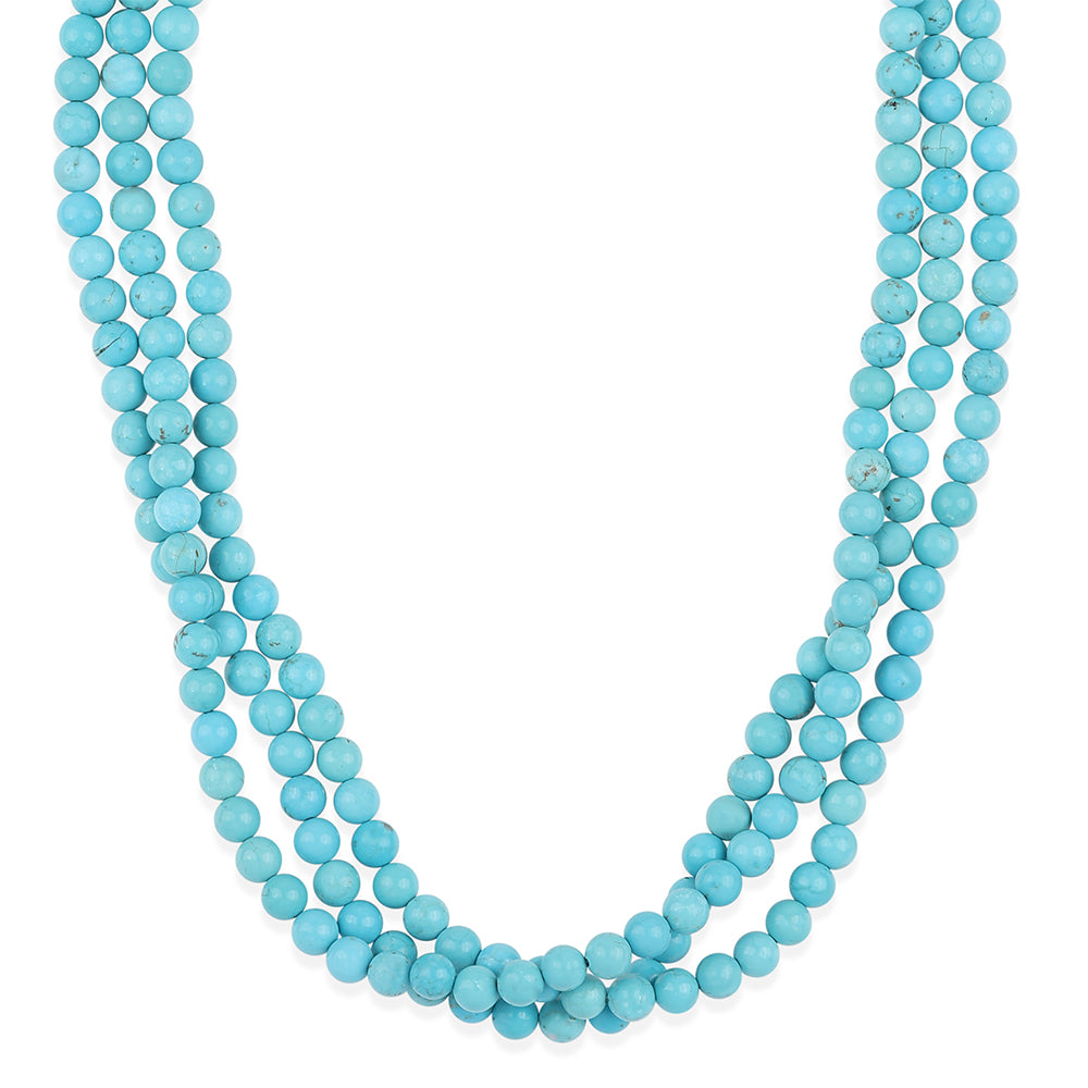 Pozlátený Strieborný Náhrdelník s so Sleeping Beauty Tyrkysom