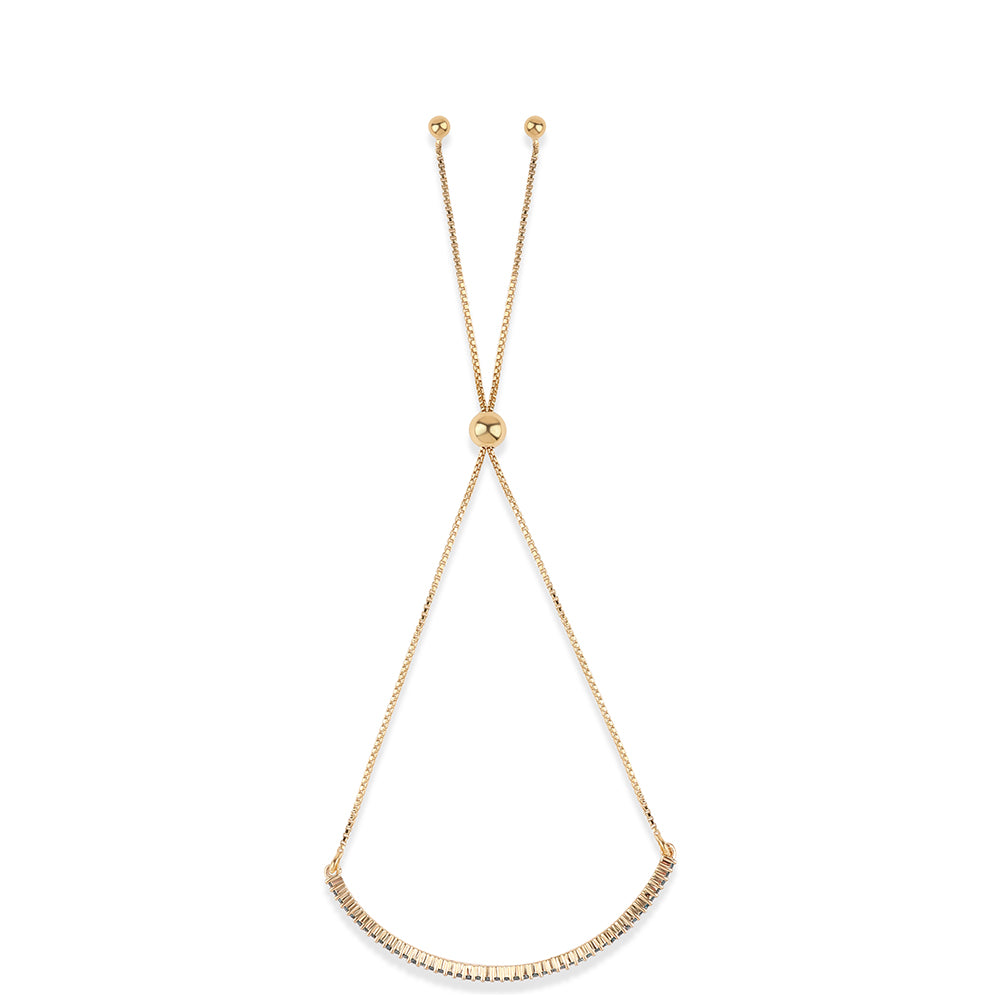 Pozlátený Strieborný Náramok s Modrým Diamantom