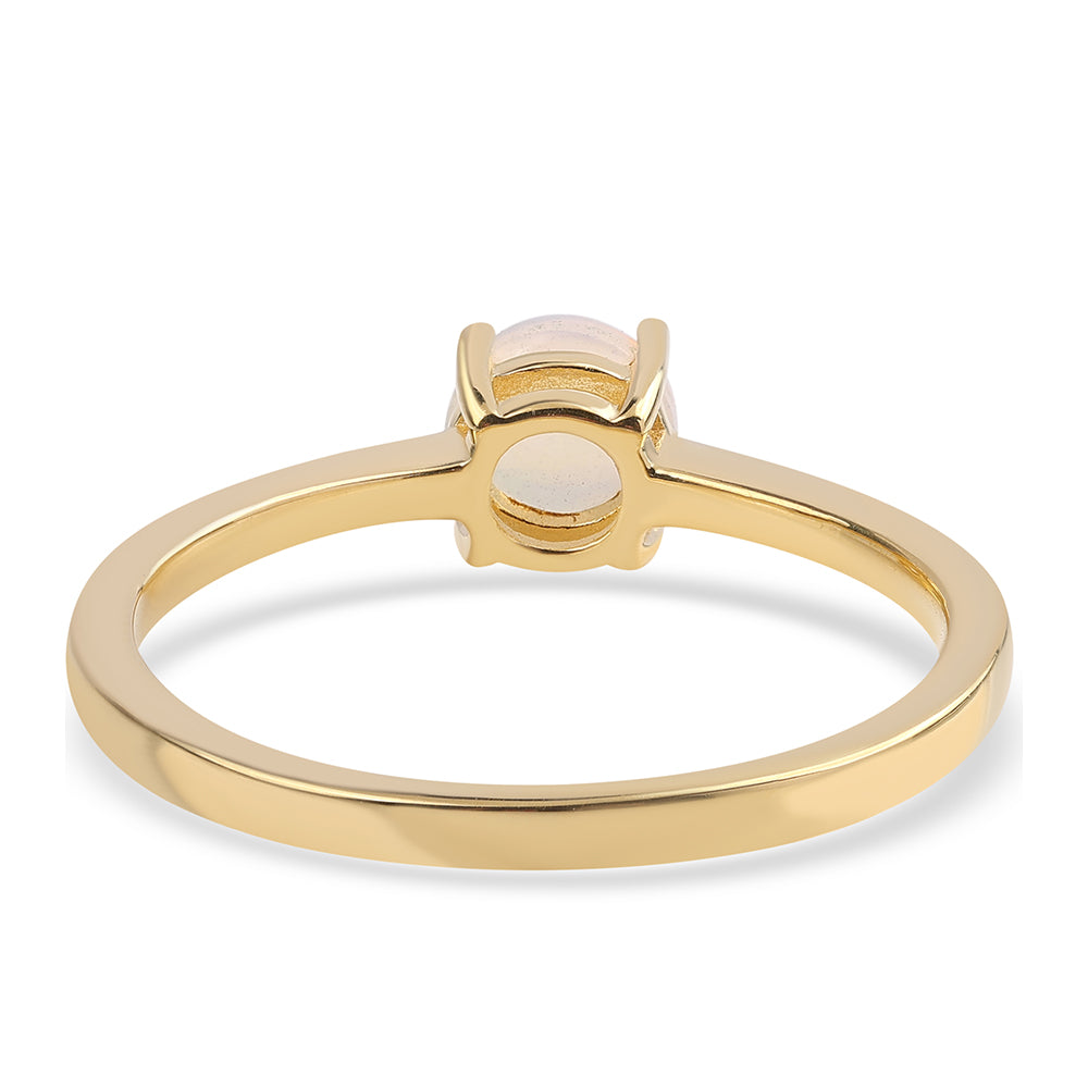Pozlátený Strieborný Prsteň s Etiópskym Opálom z Lega Dembi