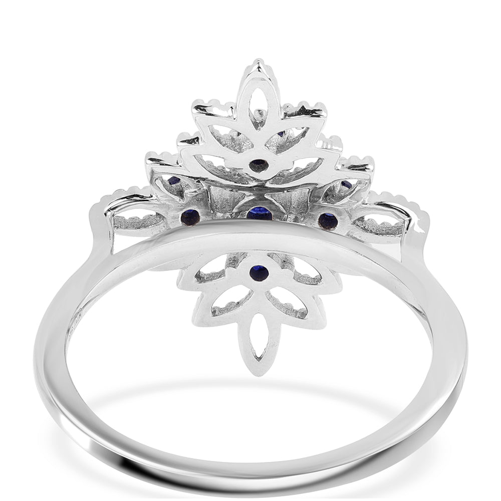 Strieborný Prsteň s Austrálskym Modrým Zafírom