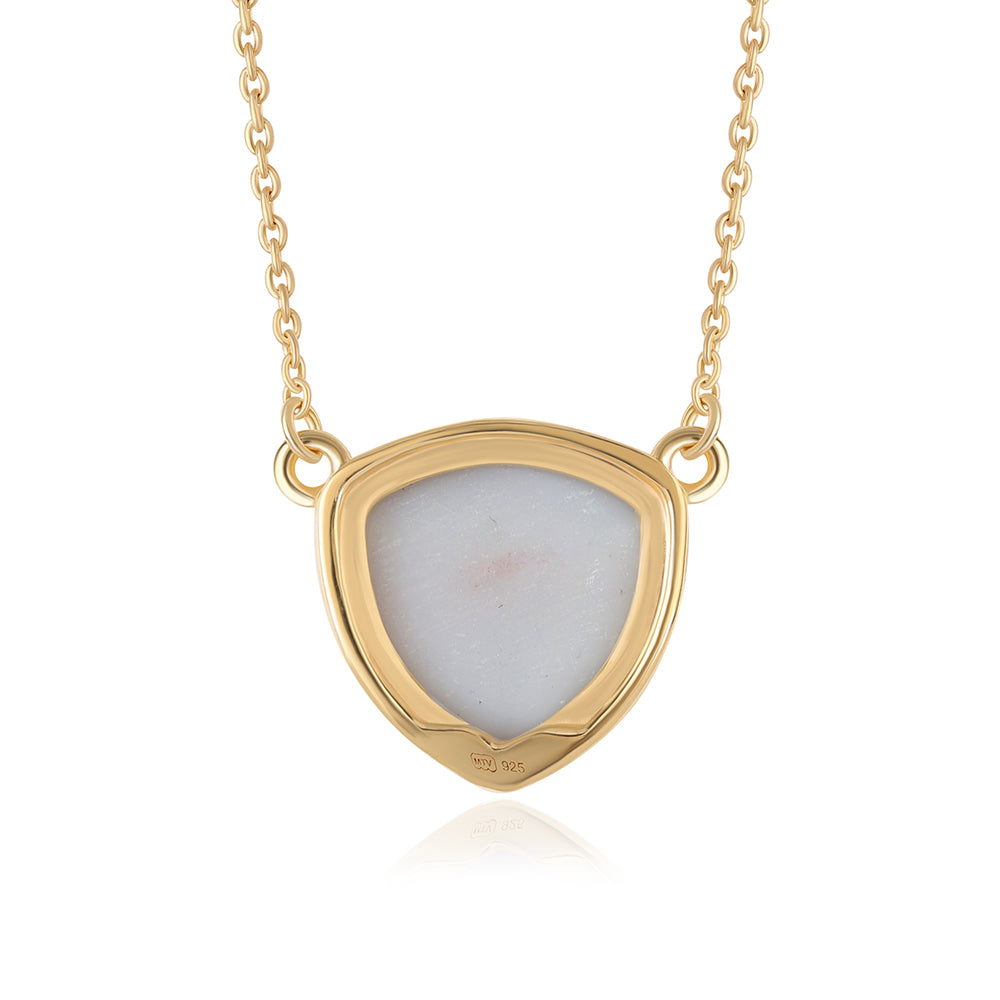 Pozlátený Strieborný Náhrdelník s Fialovou Drusy