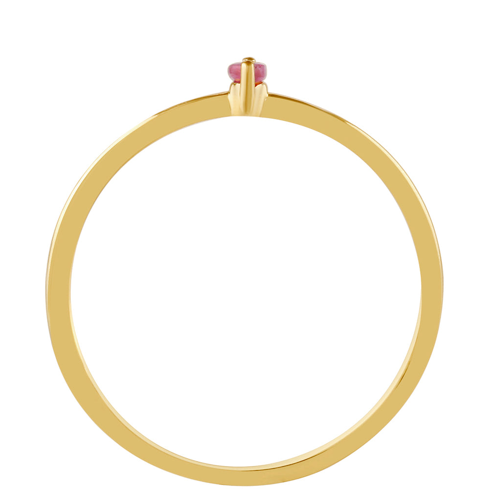 Pozlátený Strieborný Prsteň s Thajským Rubínom