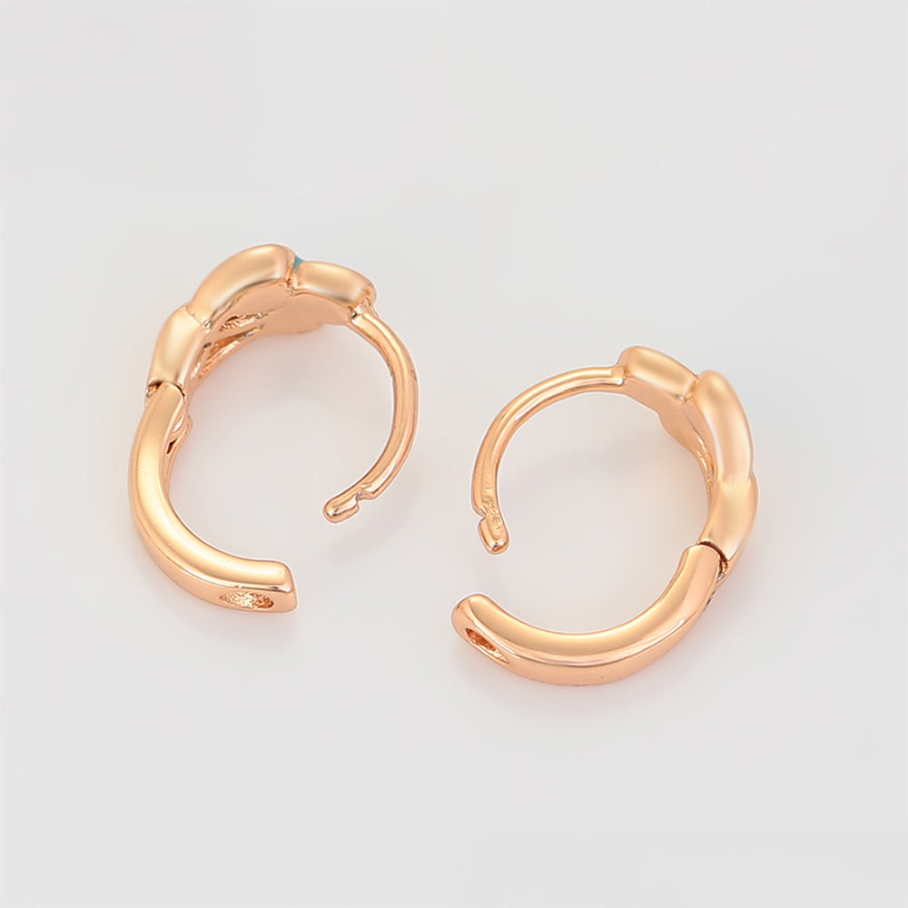 Pozlátené Zliatinové Náušnice s Modrým Emporia® Krištáľom