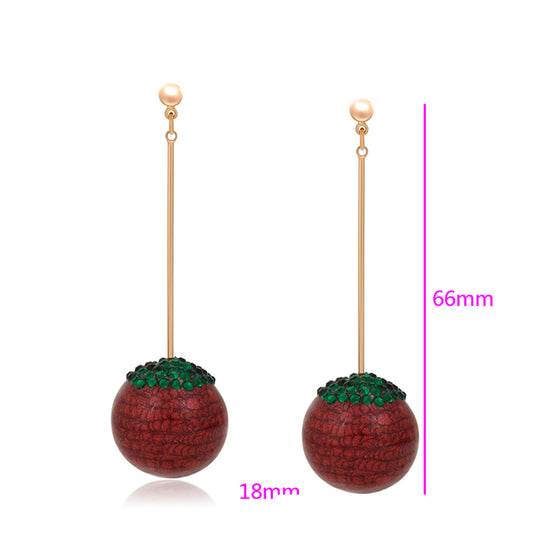 Pozlátené Zliatinové Náušnice s so Zeleným Emporia® Krištáľom