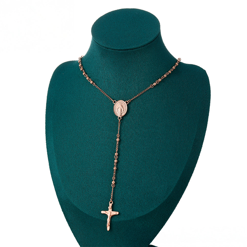 Kríž Pozlátený Zliatinový Náhrdelník ( Náhrdelník )