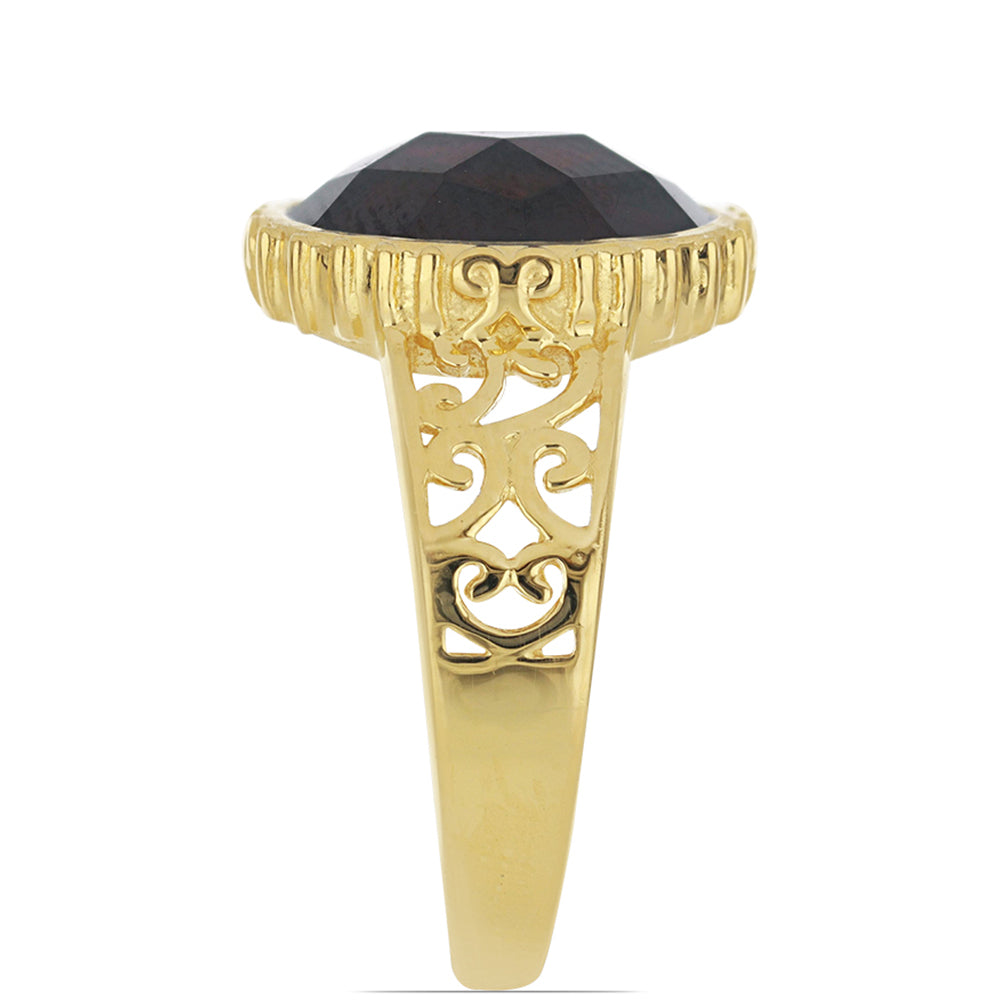 Pozlátený Strieborný Prsteň s Bartonským Granátom
