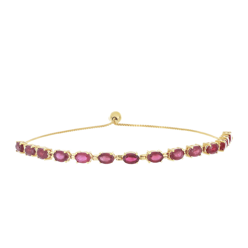 Pozlátený Strieborný Náramok s Madagaskarským Rubínom
