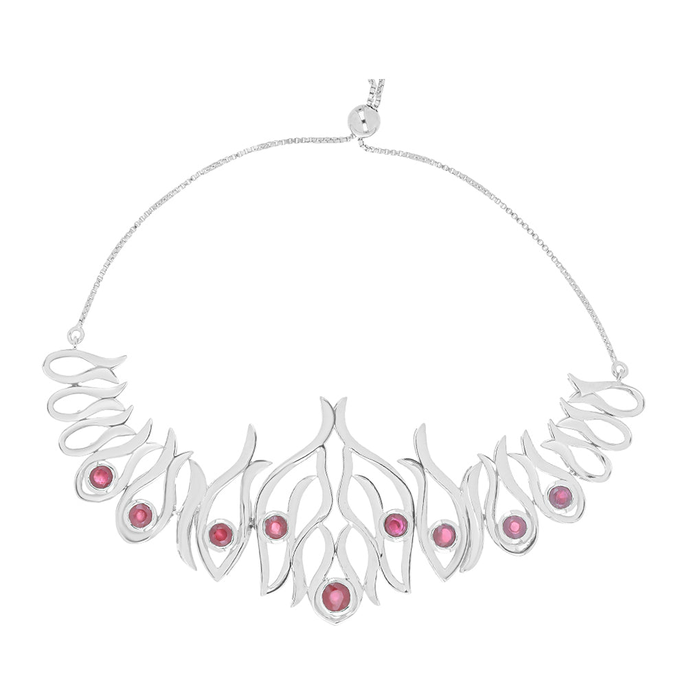 Strieborný Náramok s Madagaskarským Rubínom