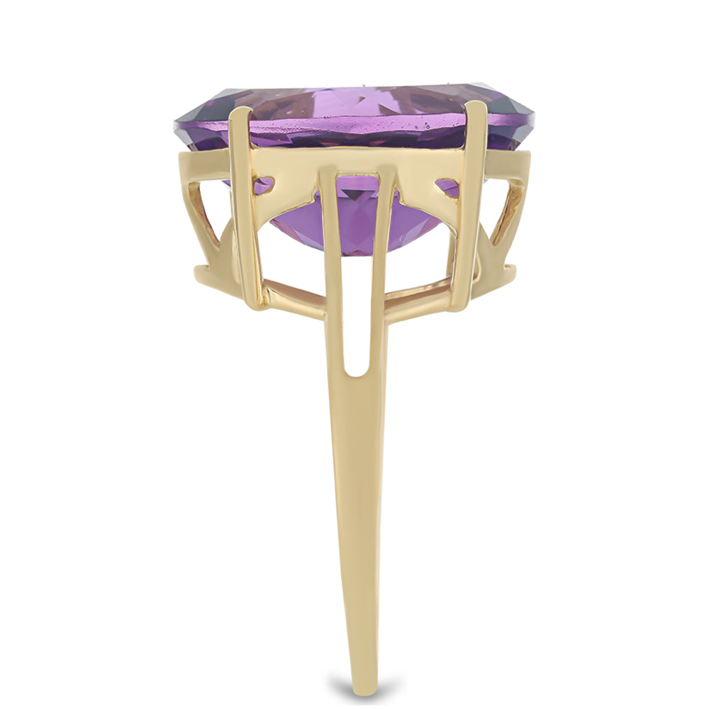 Pozlátený Strieborný Prsteň s Marockým Ametystom