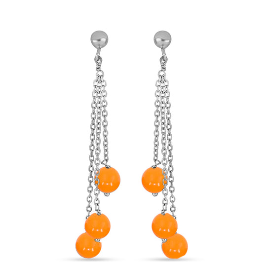 Strieborné Náušnice s so Žltým Nefritom