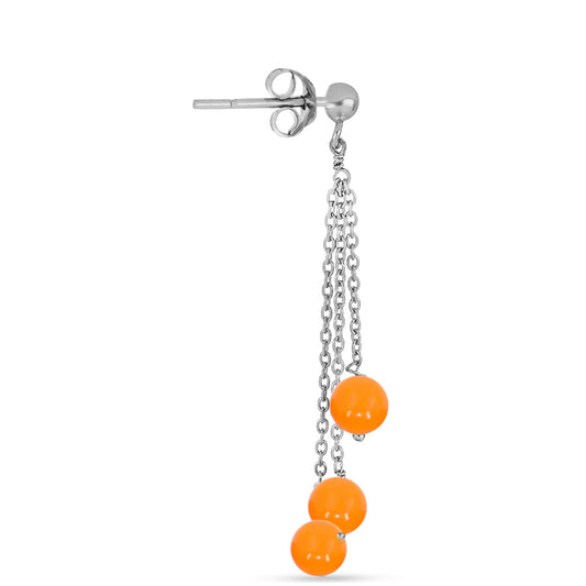 Strieborné Náušnice s so Žltým Nefritom