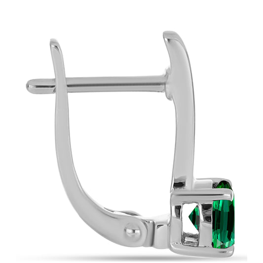 Strieborné Náušnice s so Zeleným Turmalinom