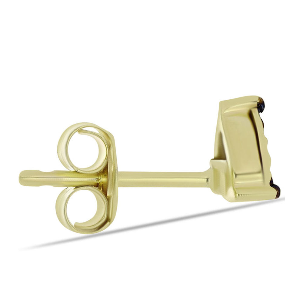 Pozlátené Strieborné Náušnice s Modrým Diamantom