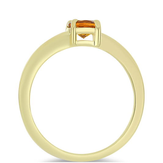 Pozlátený Strieborný Prsteň s Citrínom z Madeiry