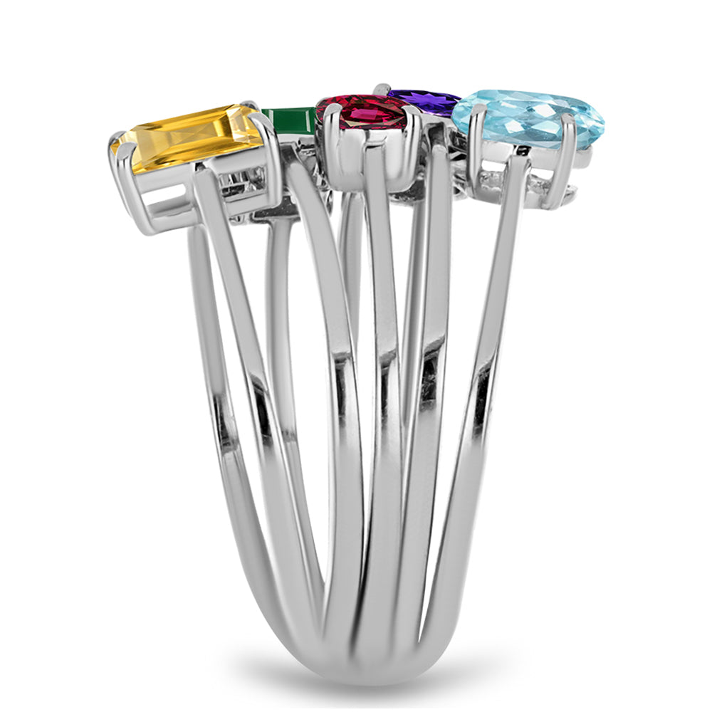 Strieborné Sada s Marockým Ametystom a so Zeleným Achátom ( Prsteň )