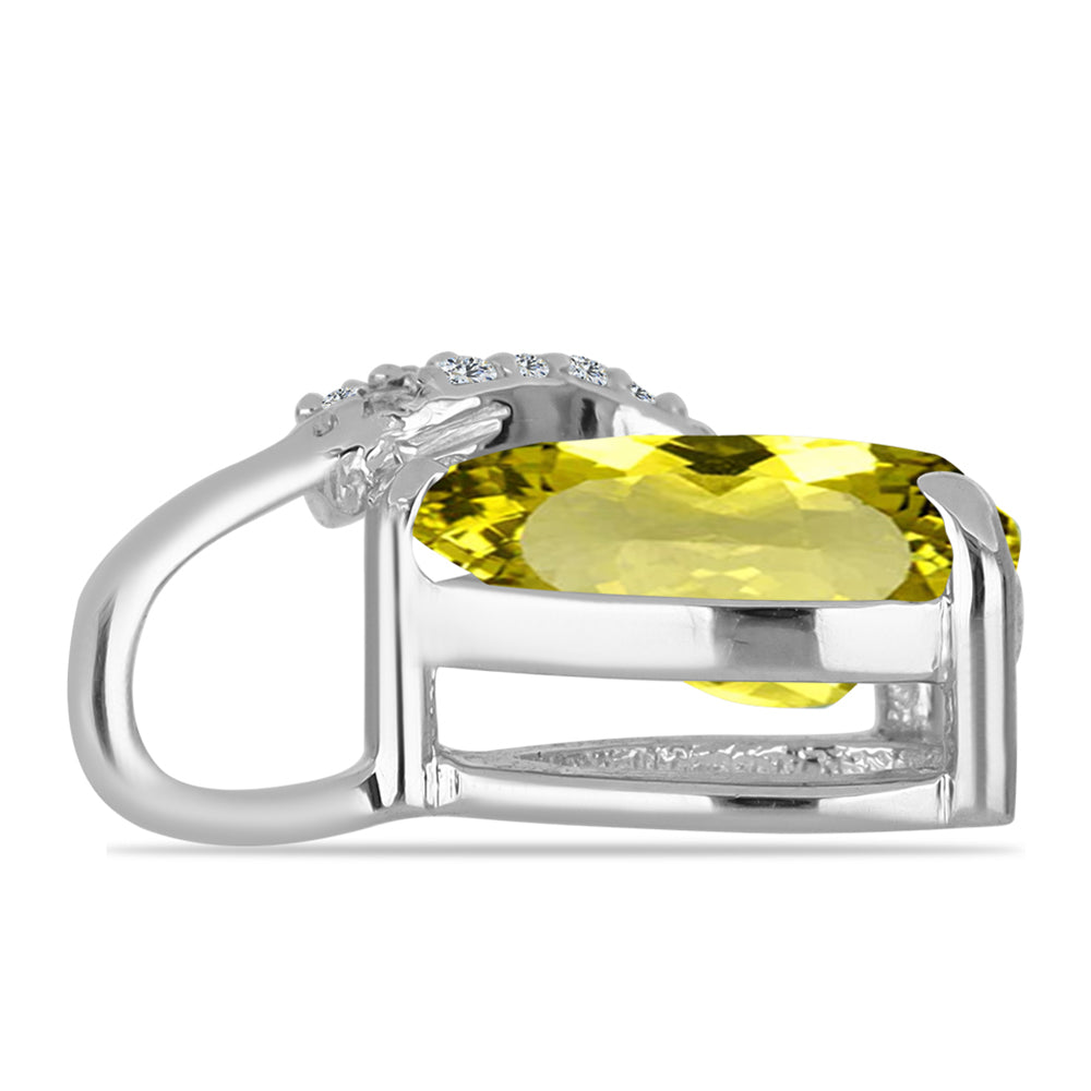 Strieborný Prívesok s Citrónovým Topásom a Bielym Topásom