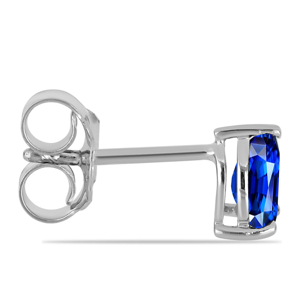 Strieborné Náušnice s Austrálskym Modrým Zafírom