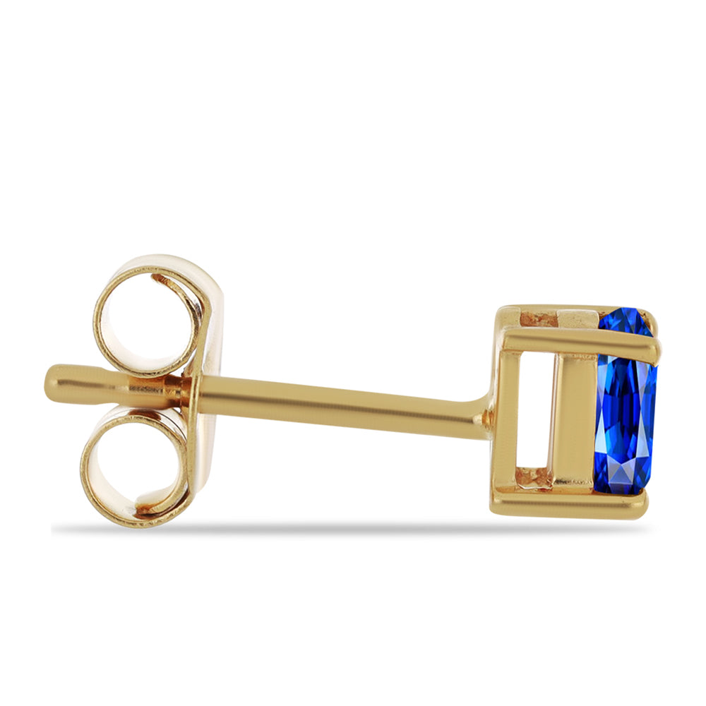 Pozlátené Strieborné Náušnice s Austrálskym Modrým Zafírom