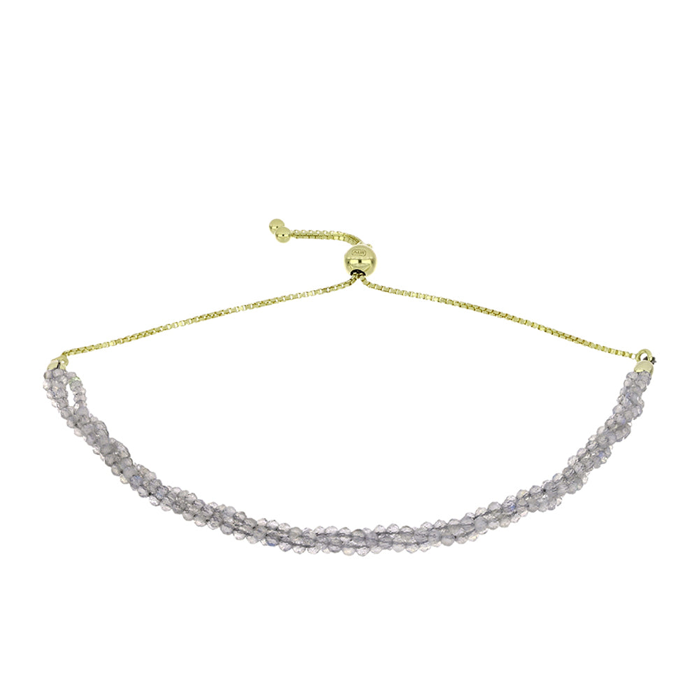 Pozlátený Strieborný Náramok s Labradoritom