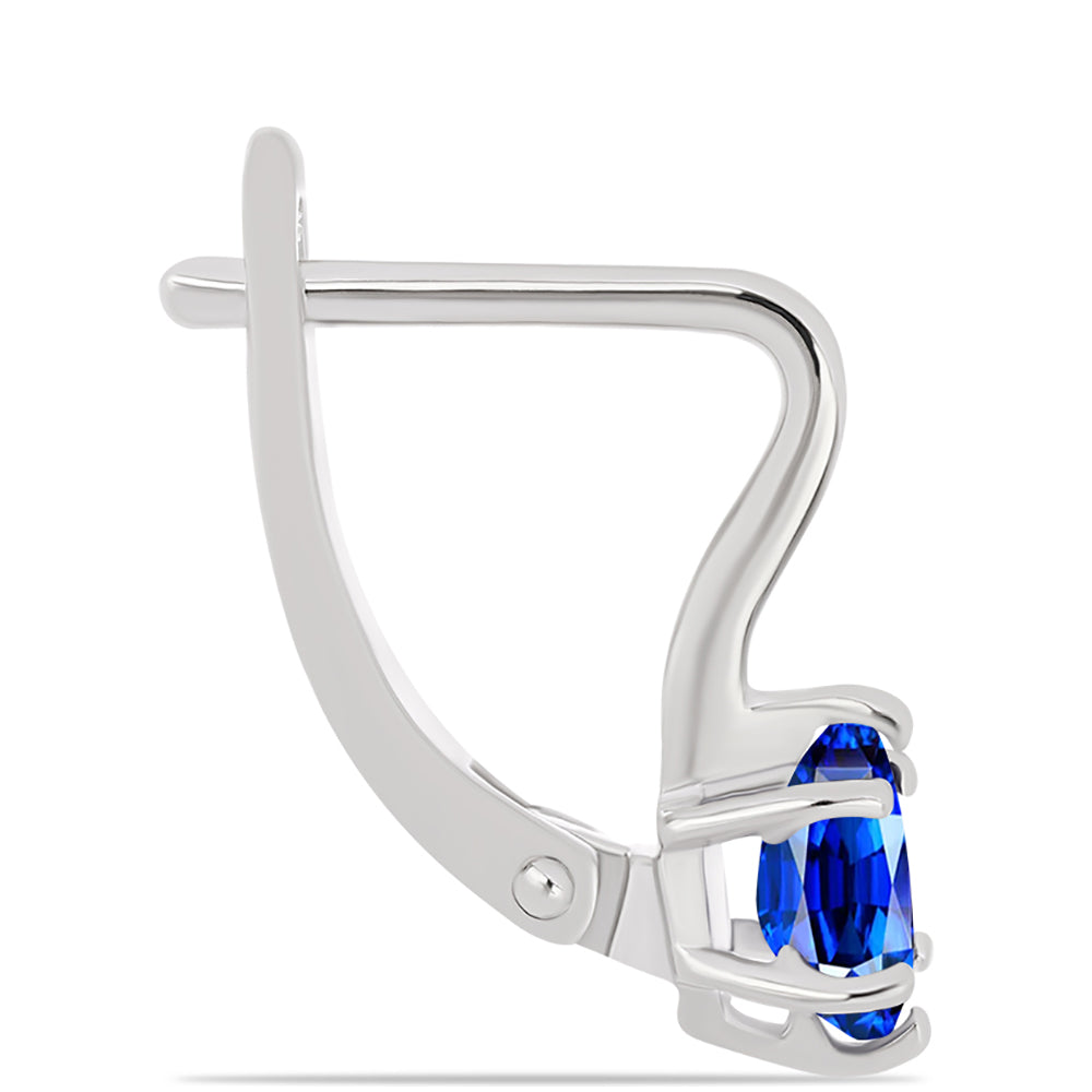 Strieborné Náušnice s Austrálskym Modrým Zafírom