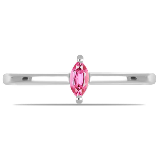 Strieborný Prsteň s Ružovým Turmalínom z Pelmadulla