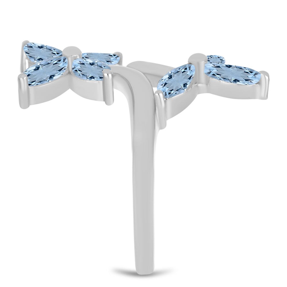 Strieborný Prsteň s Akvamarínom z Embu County