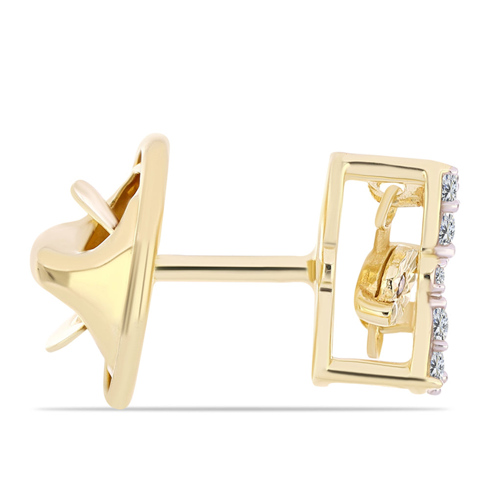 Pozlátený Strieborný Brošňa s Koňakovým Diamantom a Bielym Topásom