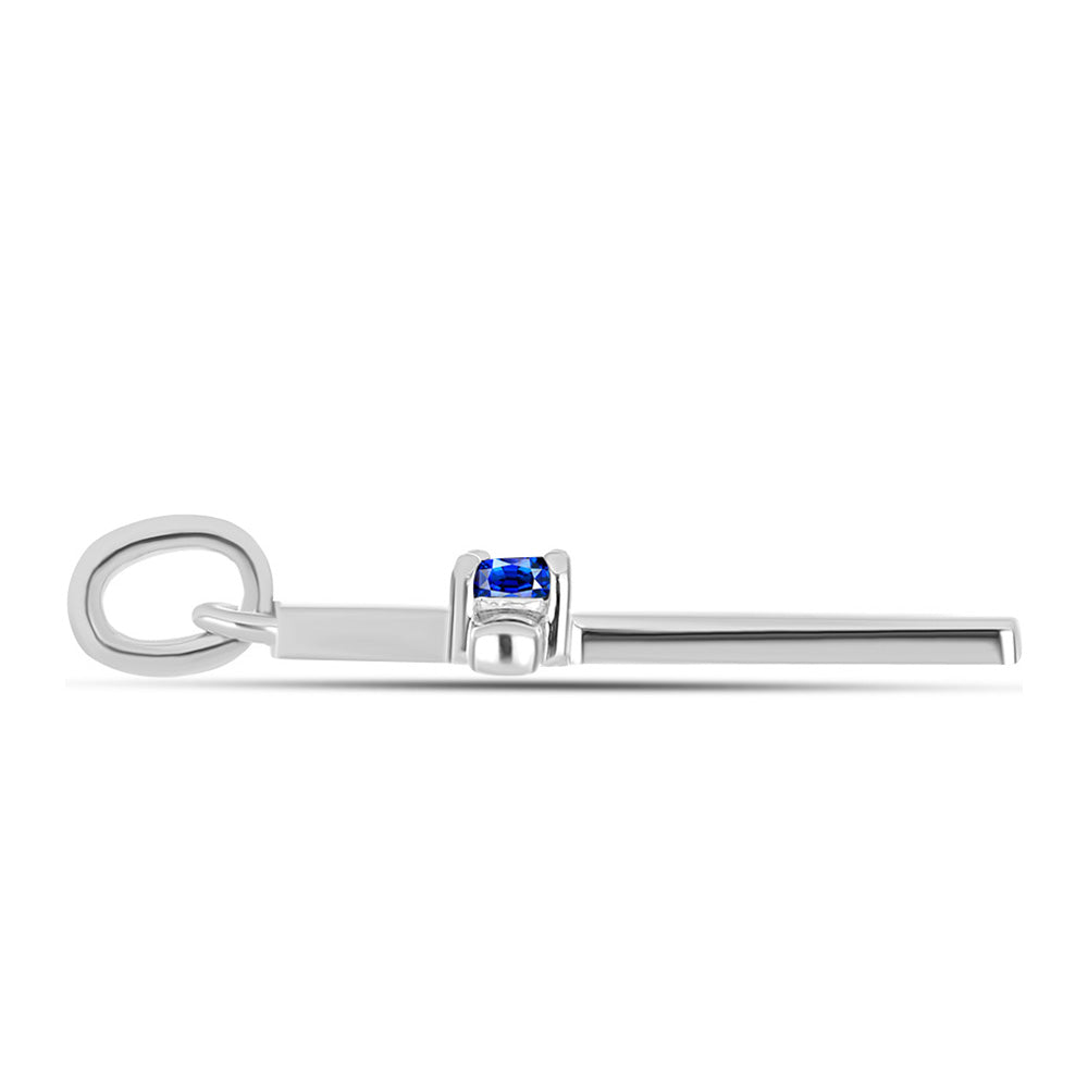 Kríž Strieborný Prívesok s Austrálskym Modrým Zafírom