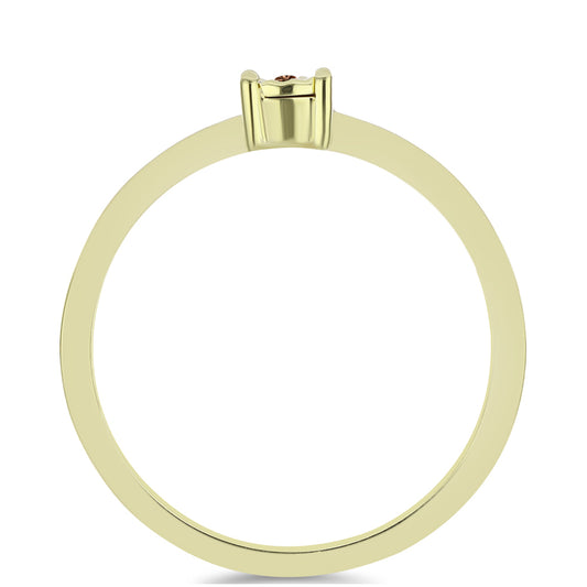 Pozlátený Strieborný Prsteň s Koňakovým Diamantom