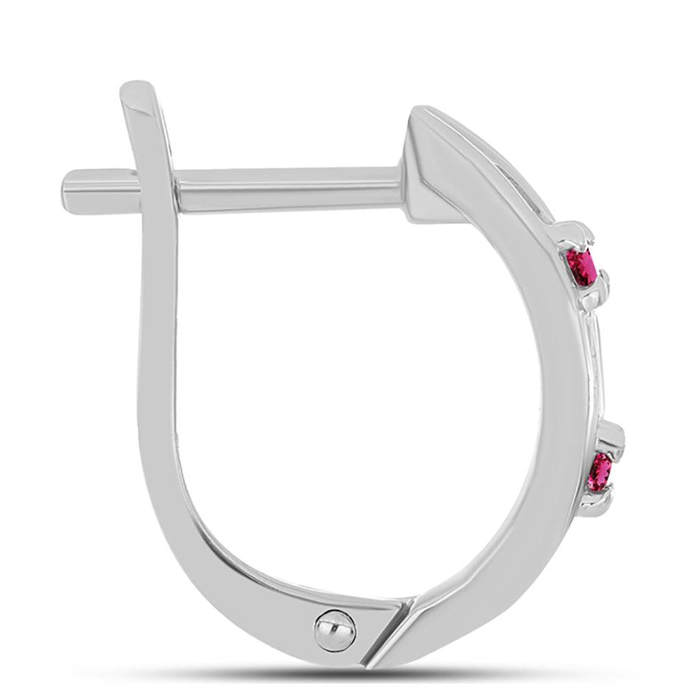 Strieborné Náušnice s Rubellitom z Cruzeira