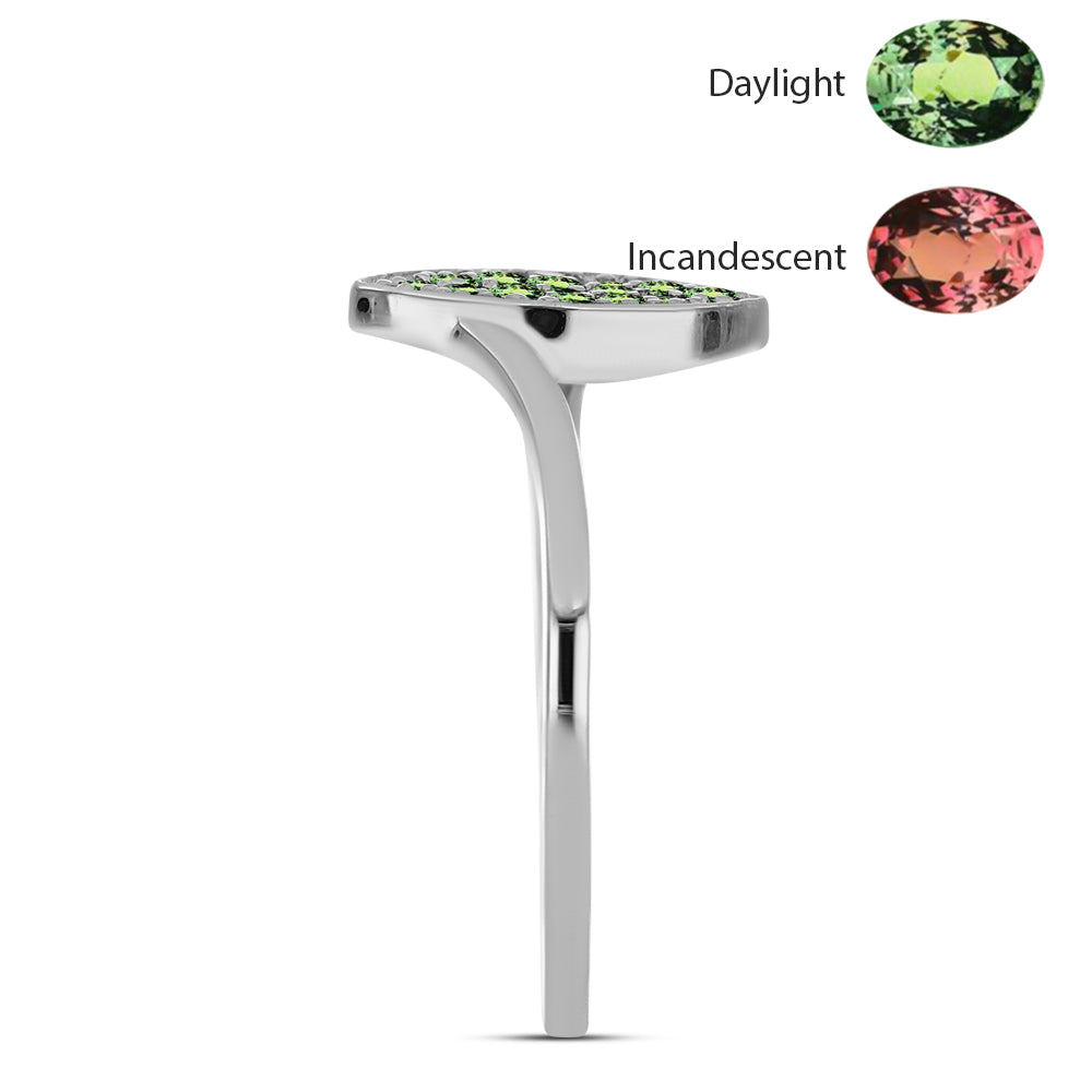 Strieborný Prsteň s Prírodným Alexsandritom